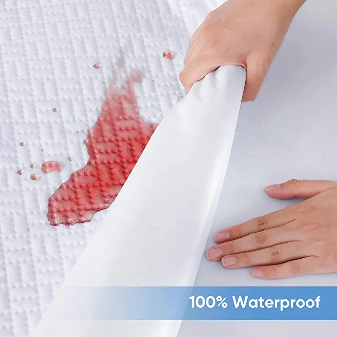 3D Air Fabric for Mattress Pad Cover -(Full)Bamboo Mattress Cover-100% Waterproof Mattress Protector-Smooth Soft Breath