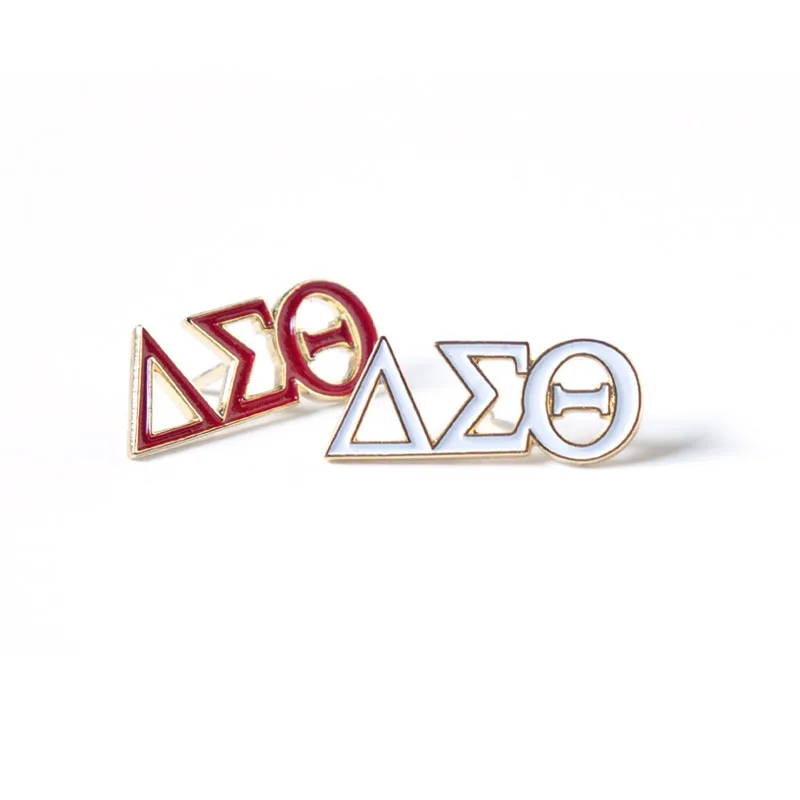 Wholesale Design Custom Pins Soft Enamel Metal DST Greek Letter Lapel Pin