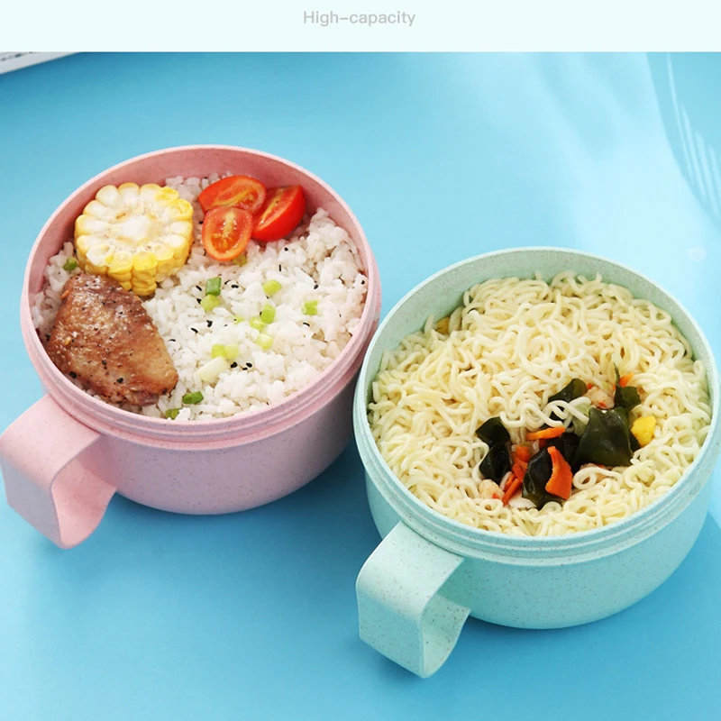 Безопасная для микроволновой печи легкая Пшеничная солома из волокна пищевых продуктов рамен хлопьев лапша пластиковая чаша с столовыми