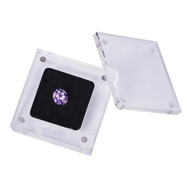Clear Acrylic Jewelry Display Box Factory Wholesale Custom Plexiglass gemstone Display case jewel bijou box acrylic ring case