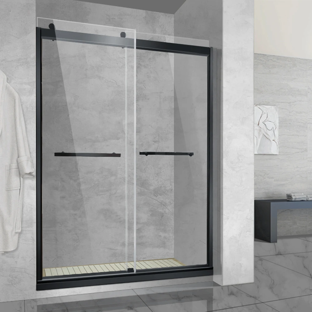 Factory Price with High Grade Tempered Glass Bathroom Frameless Sliding Shower Enclosure