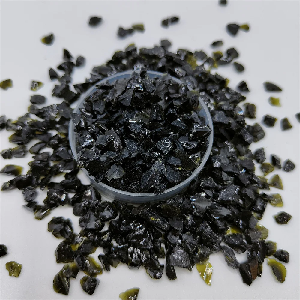 Wholesale of colored glass sand for aquarium landscaping, glass sand for flooring aggregates
