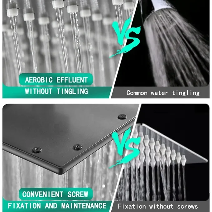 CUPC 10inch 12inch  control concealed watermark shower faucet mixer gold shower set bathroom concealed shower complete set