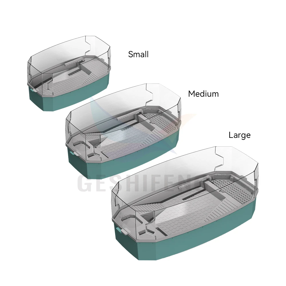 Geshifneg Wholesale High Quality Ecological Turtle Tank Aquarium for Reptile Glass Aquatic Turtle Pool Tank