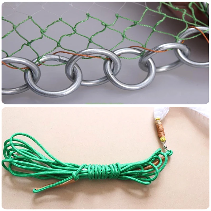 Monofilament korea style cast net chain stinkers bottom pocket fishing net