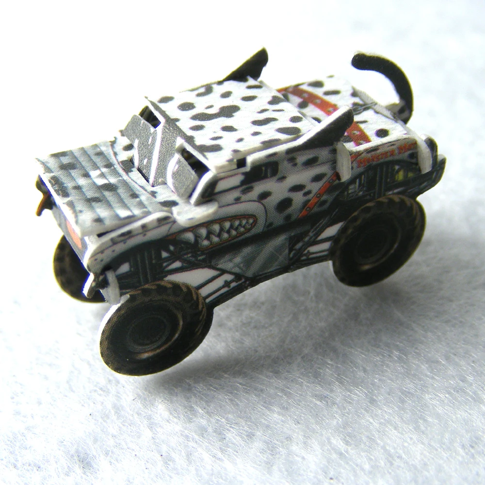 OEM customized personality 3D cartoon toy car plastic puzzle