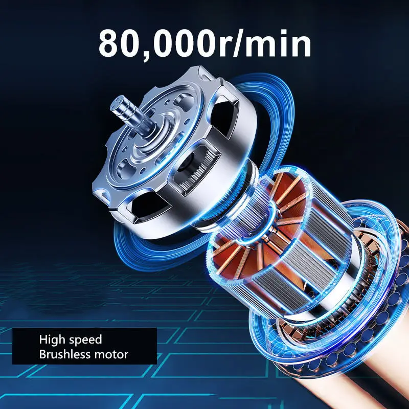 5 In 1 Portable Mini Car Vacuum Cleaner High Suction 15000pa Reacharageable For Home Cleaning Wet Dry Cordless Vacuum Cleaner