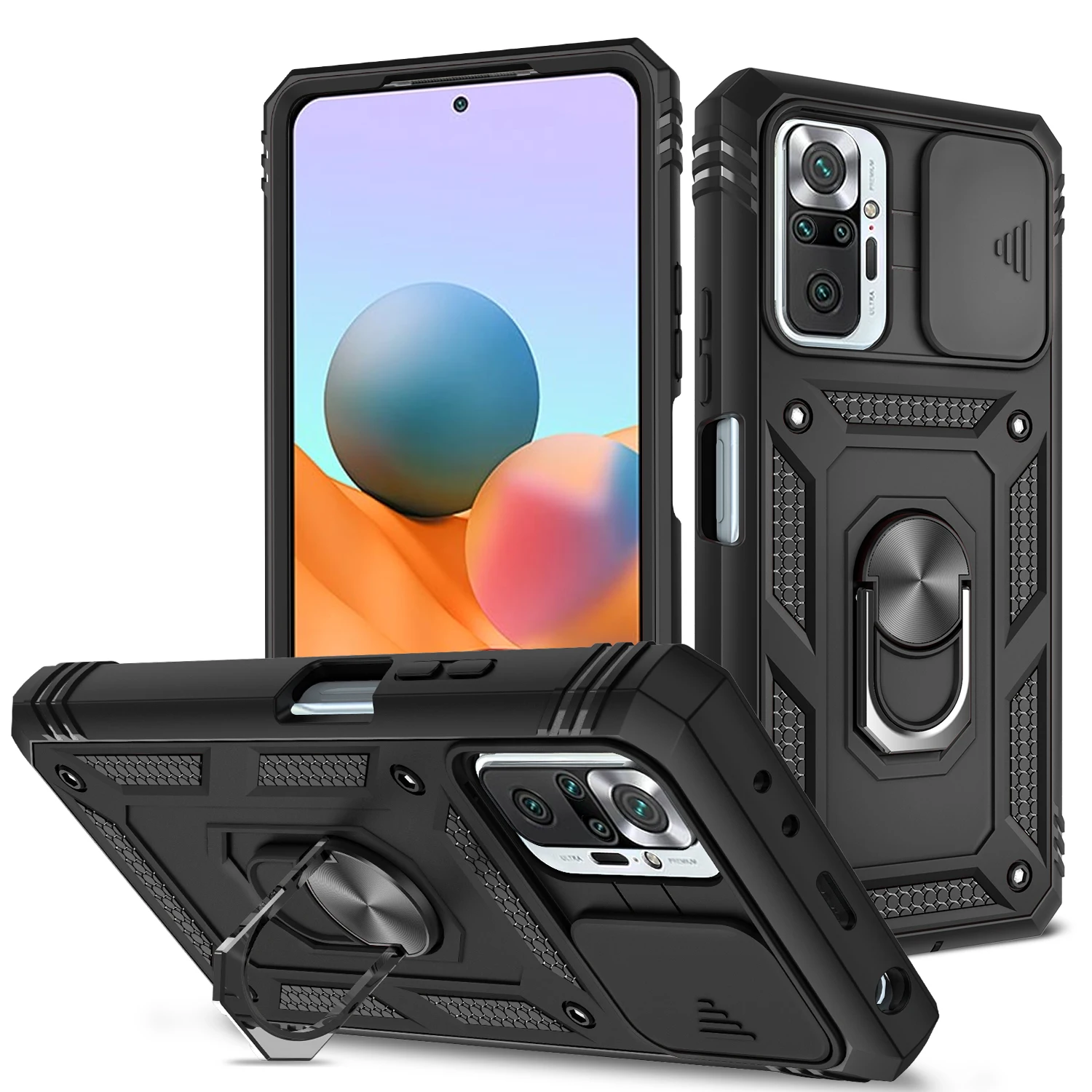 LeYi Armor TPU PC lens slide protect full corner 2 in 1 Grade kickstand holder accessories Phone Case for Redmi Xiaomi 11 pro