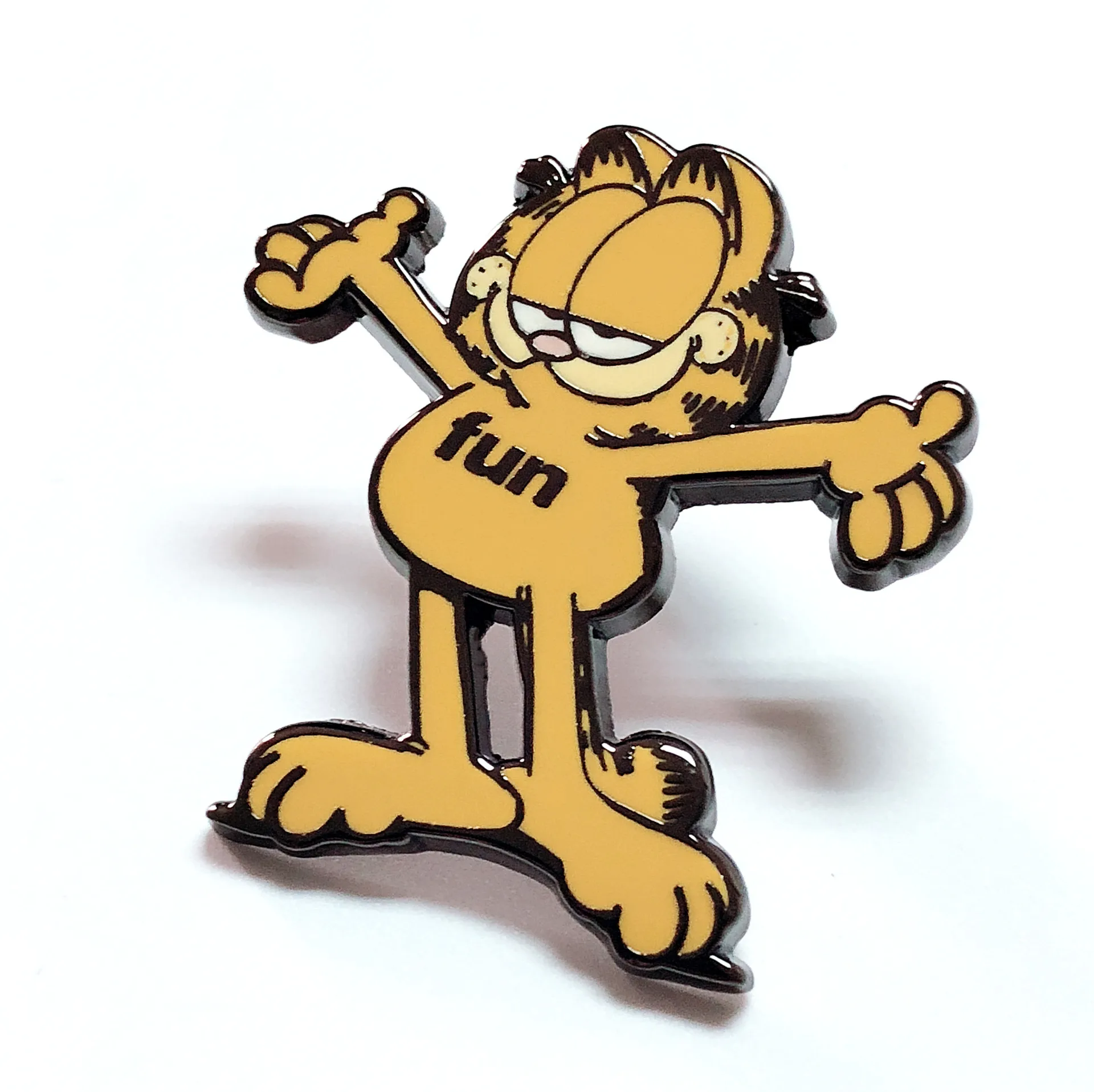 Shtone, новый дизайн, персонализированные металлические значки Garfield на заказ, мягкие эмалированные заколки для лацканов