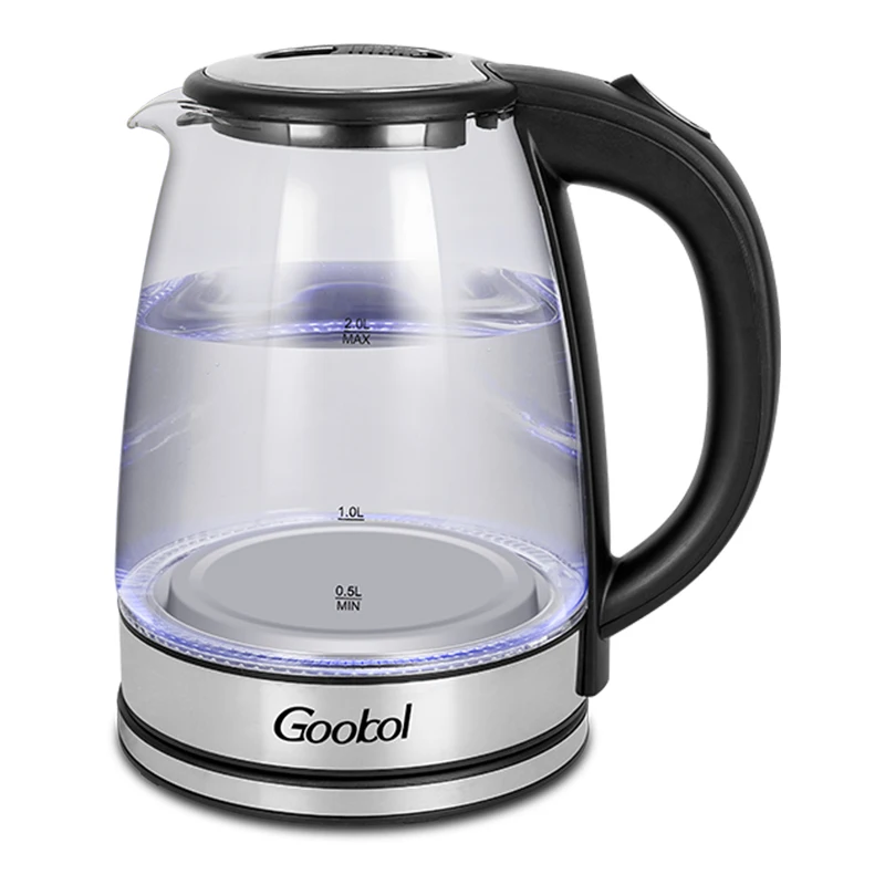 LED Illuminated1.8L Portable Design Glass Electric Kettle  electric kettle manufacturer
