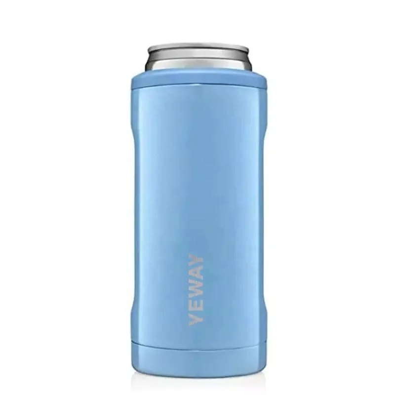 12oz Insulated Skinny Can Cooler Double-Walled Stainless Steel Drink Holder for Slim Beer Can for Tall Skinny Cans