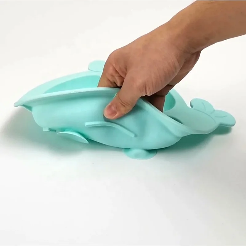 Wholesale Custom BPA Free Toddler Divided Food Dining Plate Suction Silicone Plate Baby Feeding
