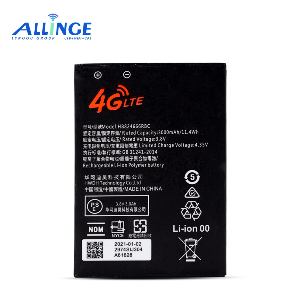 ALLINGE MDZ2532 3000 мАч батарея 4G LTE маршрутизатор 150 Мбит/с E5576 E5576-320 беспроводной с слотом для