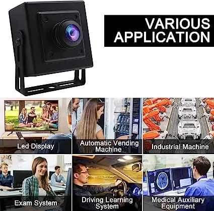 Box USB Camera Aluminum Mini Case Webcam 170 Degree Fisheye Wide Angle Lens with 640x480 Pixel VGA Webcam