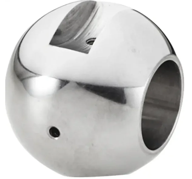 High Pressure Resistant CNC Machining Valved Parts Ball Floating Straight Through Valve Ball with Surface Treatment