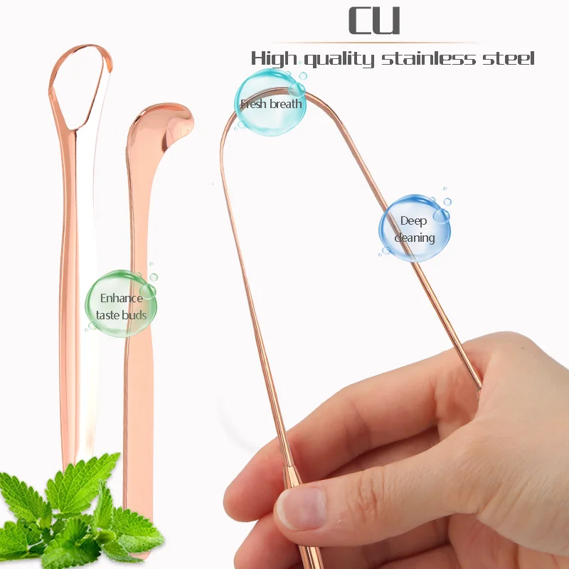 New Arrival Arc scraper 304 Stainless Steel Tongue Scraper for Personal Oral Care