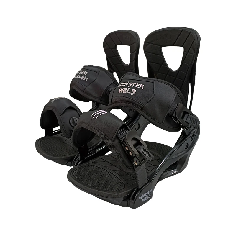 Versatile Black and White All-Mountain Snowboard Binding  Ideal for Adults, Multiple Models