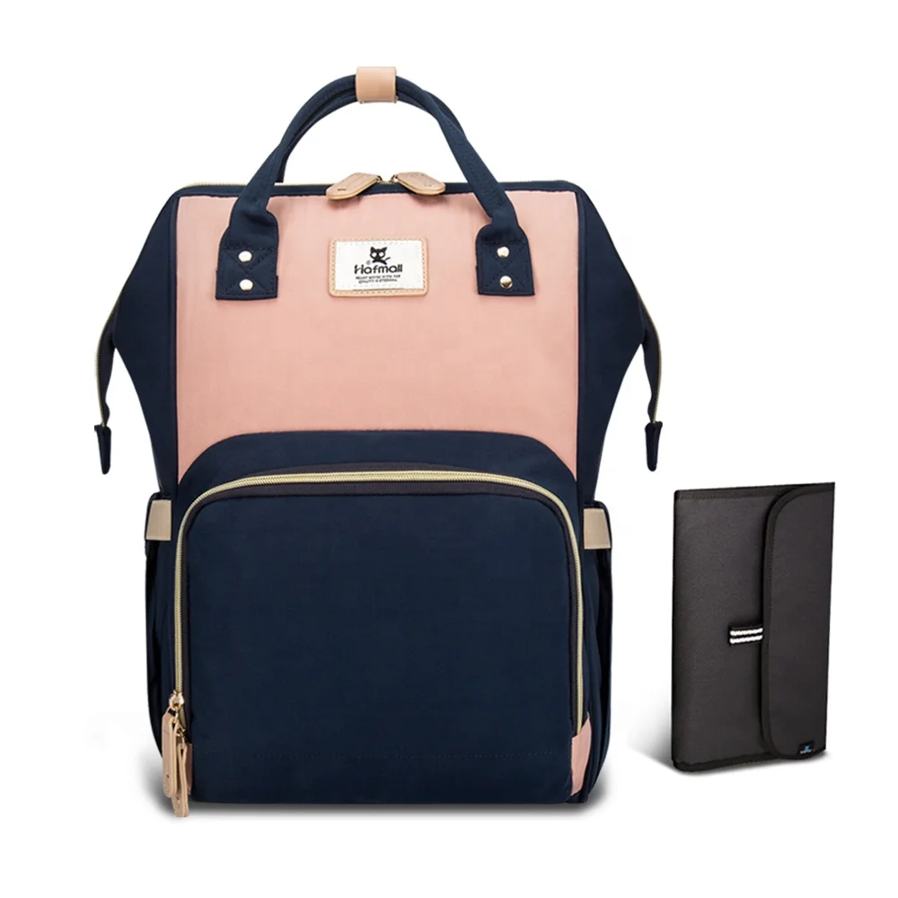 Wholesale Portable  Custom Printed Expandable Backpack Baby Diaper Bags With Changing Station