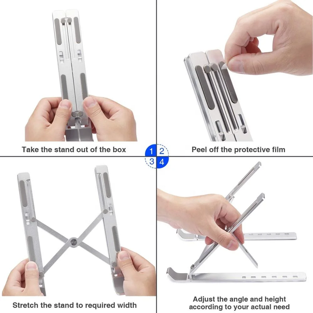  ergonomic foldable height portable stand lifting aluminum