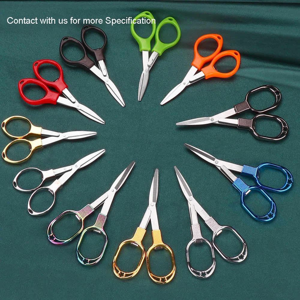 multipurpose Folding Scissors Small Foldable Scissors Mini Portable Sewing Cutter Shear for Travel School Fishing Home DailyLife