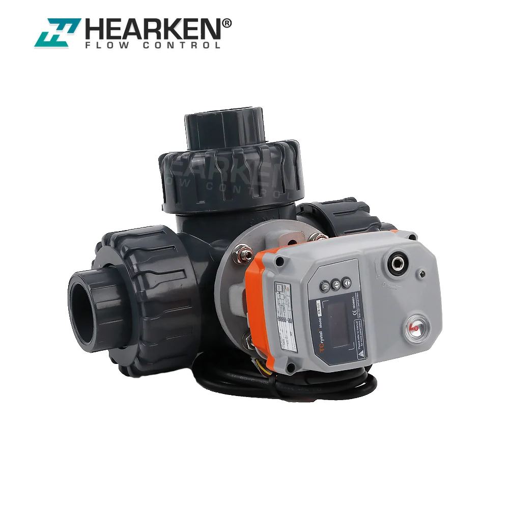 UPVC PVC 3 Way Electric Ball Valve