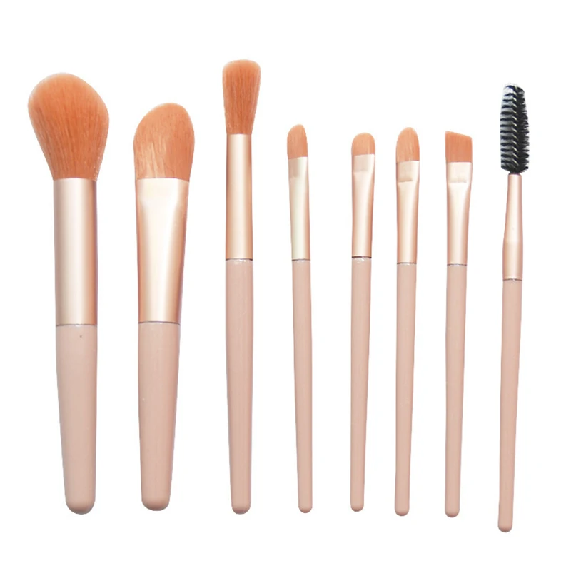 Wholesale Makeup Sets 8Pcs Synthetic Travel Makeup Brush Foundation Cosmetics Powder Face Make Up Brush Set With Pu Bag