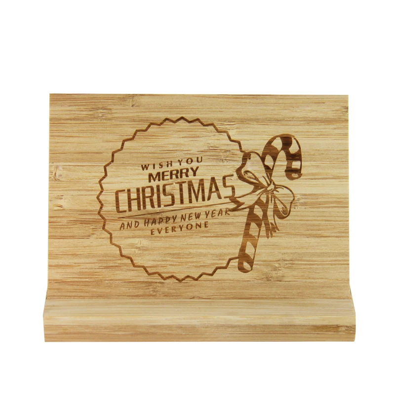 Bamboo Wood Base Photo Postcard Greeting Card Display Stand