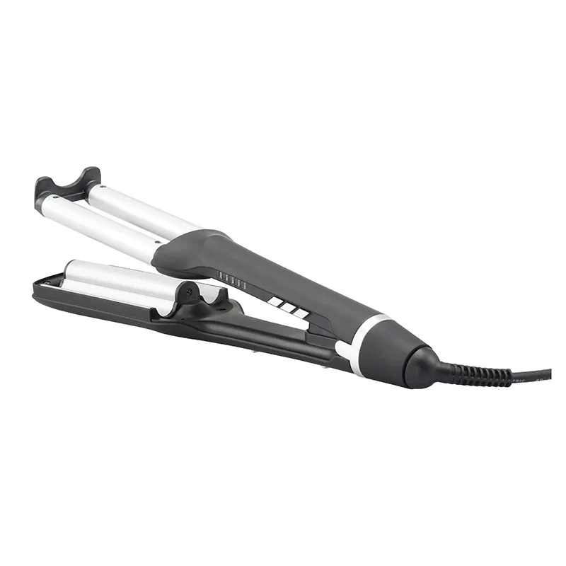PTC Heater Lockable Portable Professional Electric 3 Barrel Triple Tong Waver Hair Curling Iron