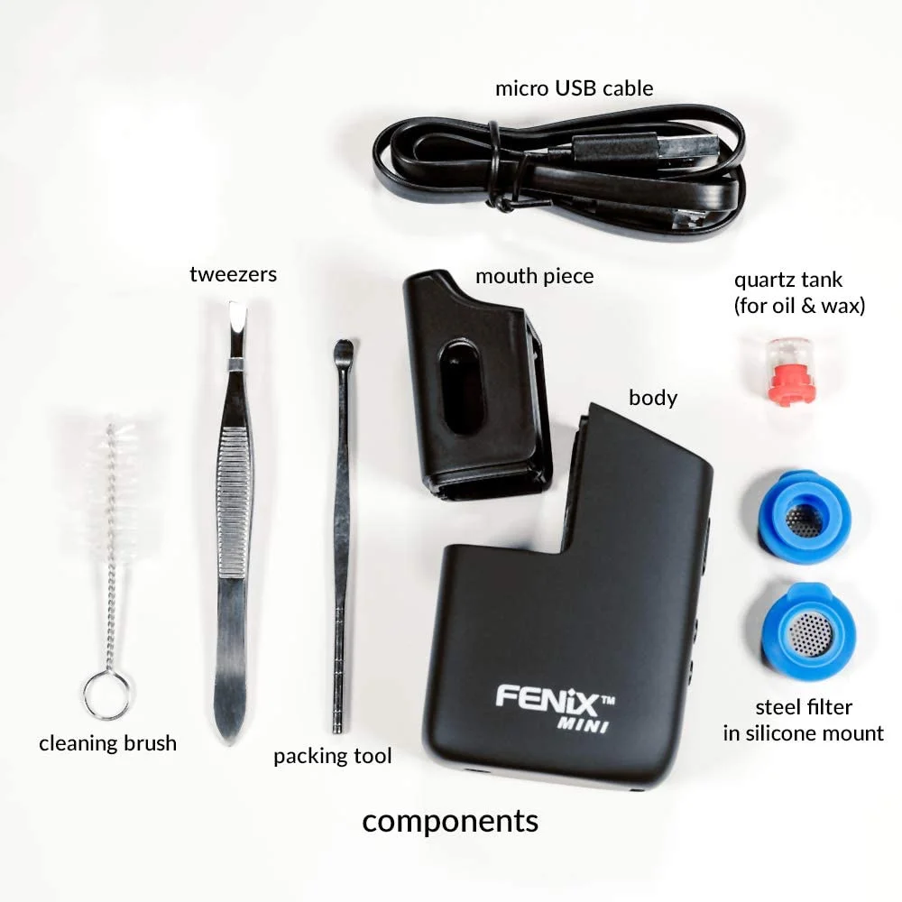 
Original Fenix Mini Black Edition Vaporiser for Herbs Resins Genuine convection e-cigarette Elegant design in black 