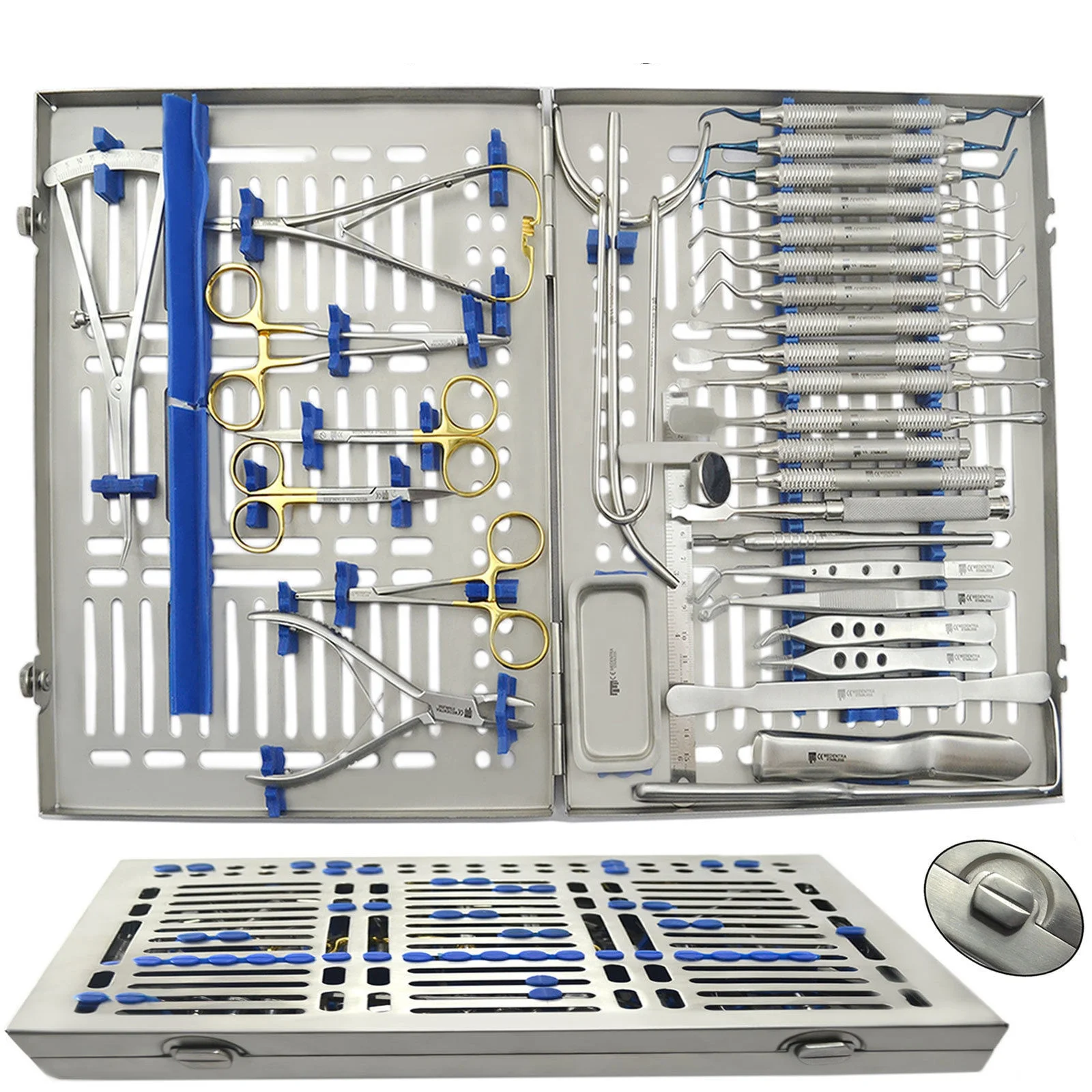 33 pieces Advanced Dental Implant Surgery Instruments Sinus Surgical Kit Dental Drill Guide and Implant Positioning Kit Titanium
