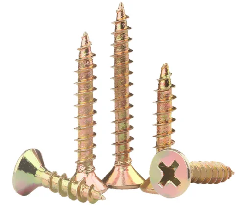Factory Low Price Flat Square Chipboard Yellow Zinc Wood Screw For Construction