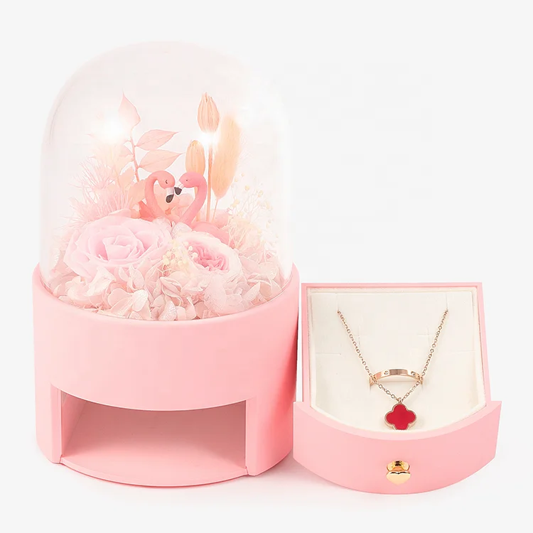 Christmas hot selling factory direct spot supply Yongsheng flower jewelry box ring packing box