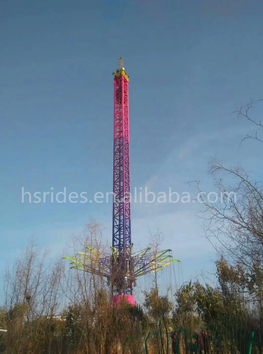 Thrilling Funny Amusement Park Rides Outdoor For Adult Rides Attraction China Supplier Flying Drop Tower Ride For Sale