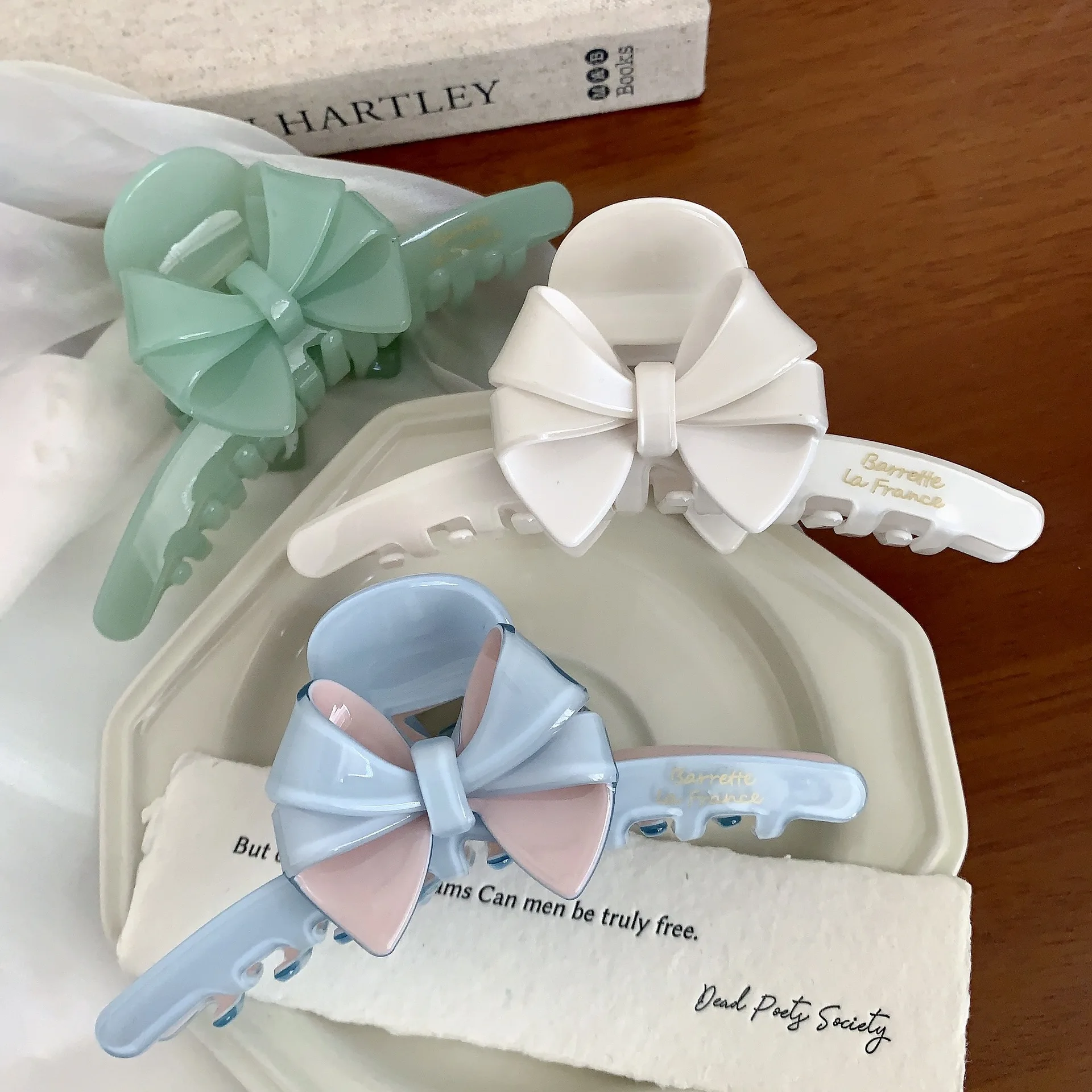 Dowell French Fashion New 3D Design Bow Shape Sweet Acetate Elegant Hair Claw Clips