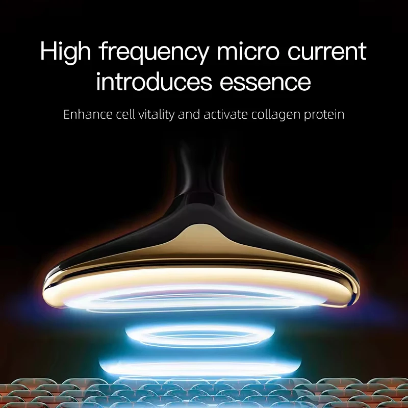 Face Lifting Neck Beauty 3 Heads of Battery Device Skin Care Electric Anti-wrinkle Facial Neck Massage Machine