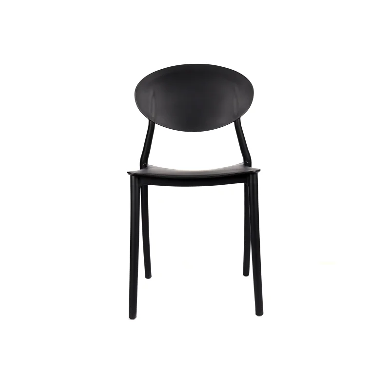 Wholesale Plastic Chair Stackable PP Seat Design Dining Chairs For Events White Black Restaurant Chair