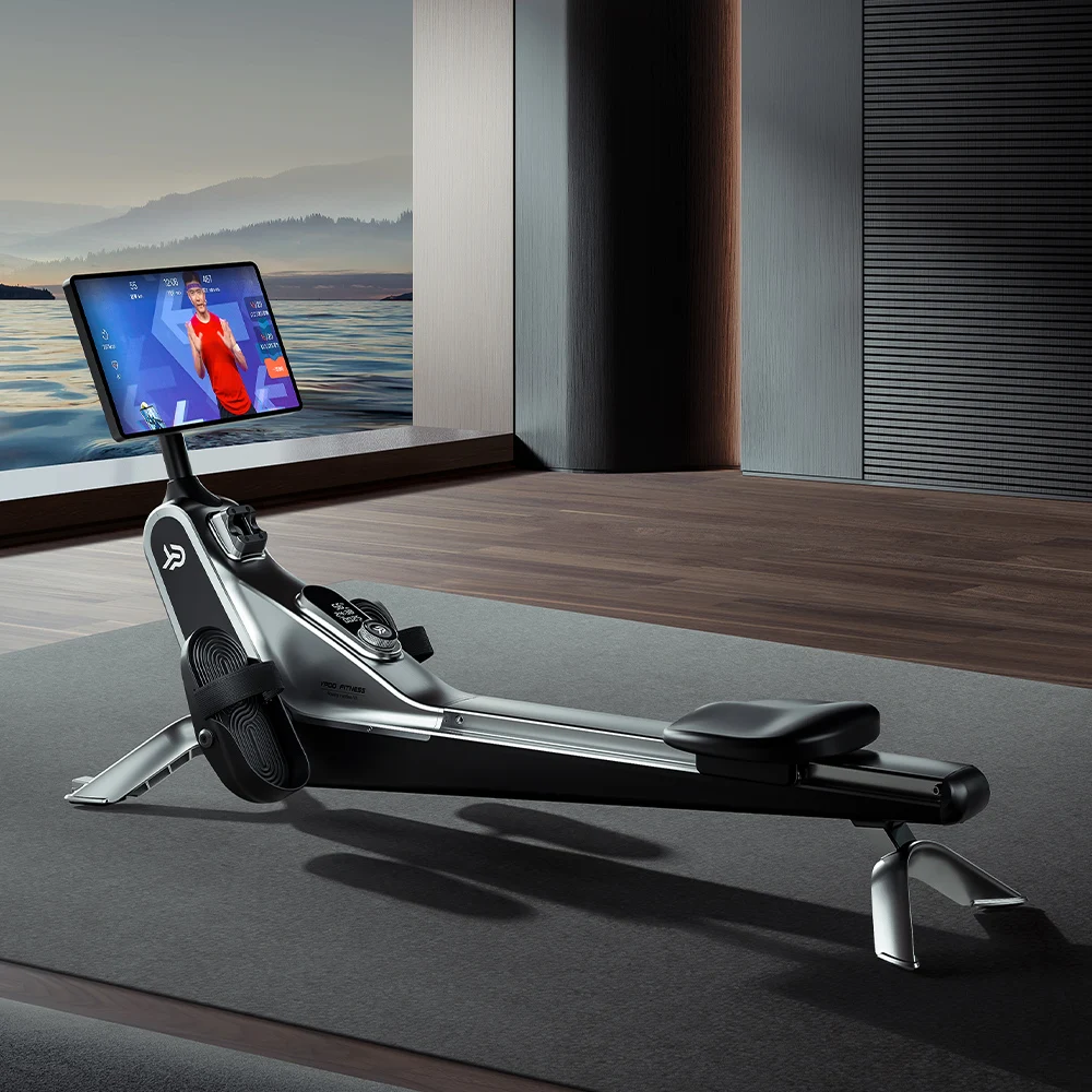 YPOO   Rowing Machine  Aviation aluminum Electromagnetic control system smart rowing machine Fitness Ergometer Rowing Machine