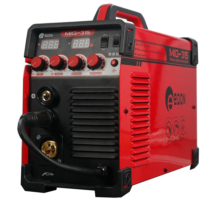 EDON flux core wire gas gasless MIG-315 mma mig welder welding machine