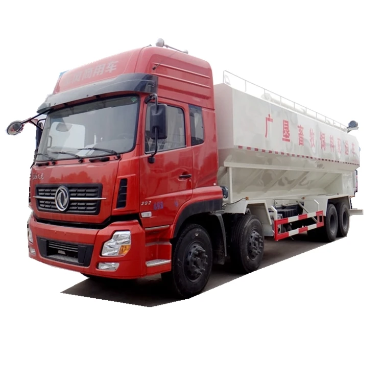 Dongfeng 40m3 сыпучих кормов грузовик/20 тонн основной канал транспорта грузовик с электрическим стартером, земельный шнек сверлы