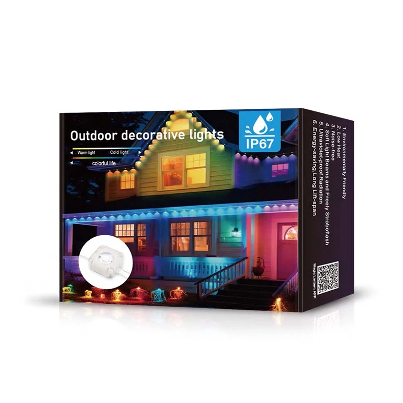 Новый продукт ws2811 DC24V 1.5A 15M 30PCS Управление приложением Smart RGB светодиодный пиксельный свет