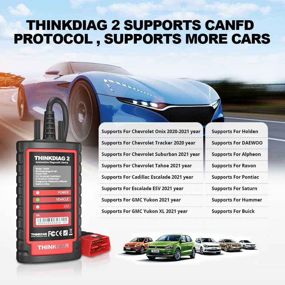 THINKCAR Thinkdiag 2 All Systems With 1 Year Online Software