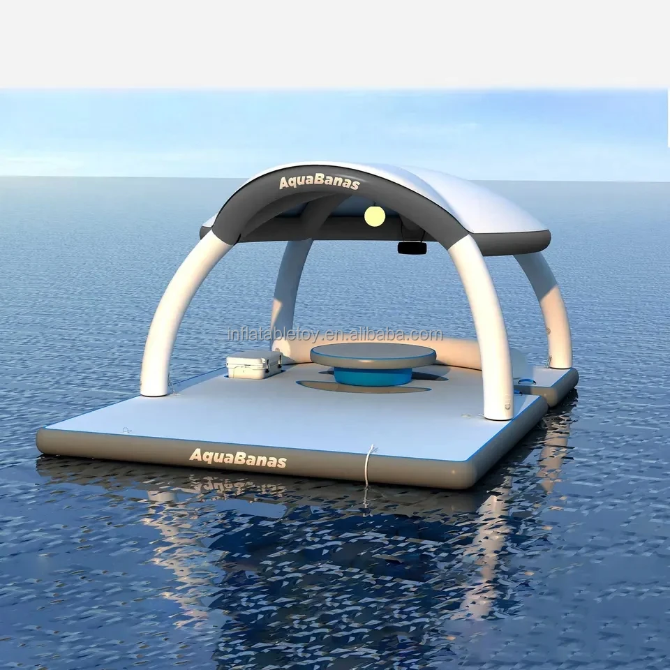 Распродажа надувная платформа для морской яхты с палаткой и водой отдыха