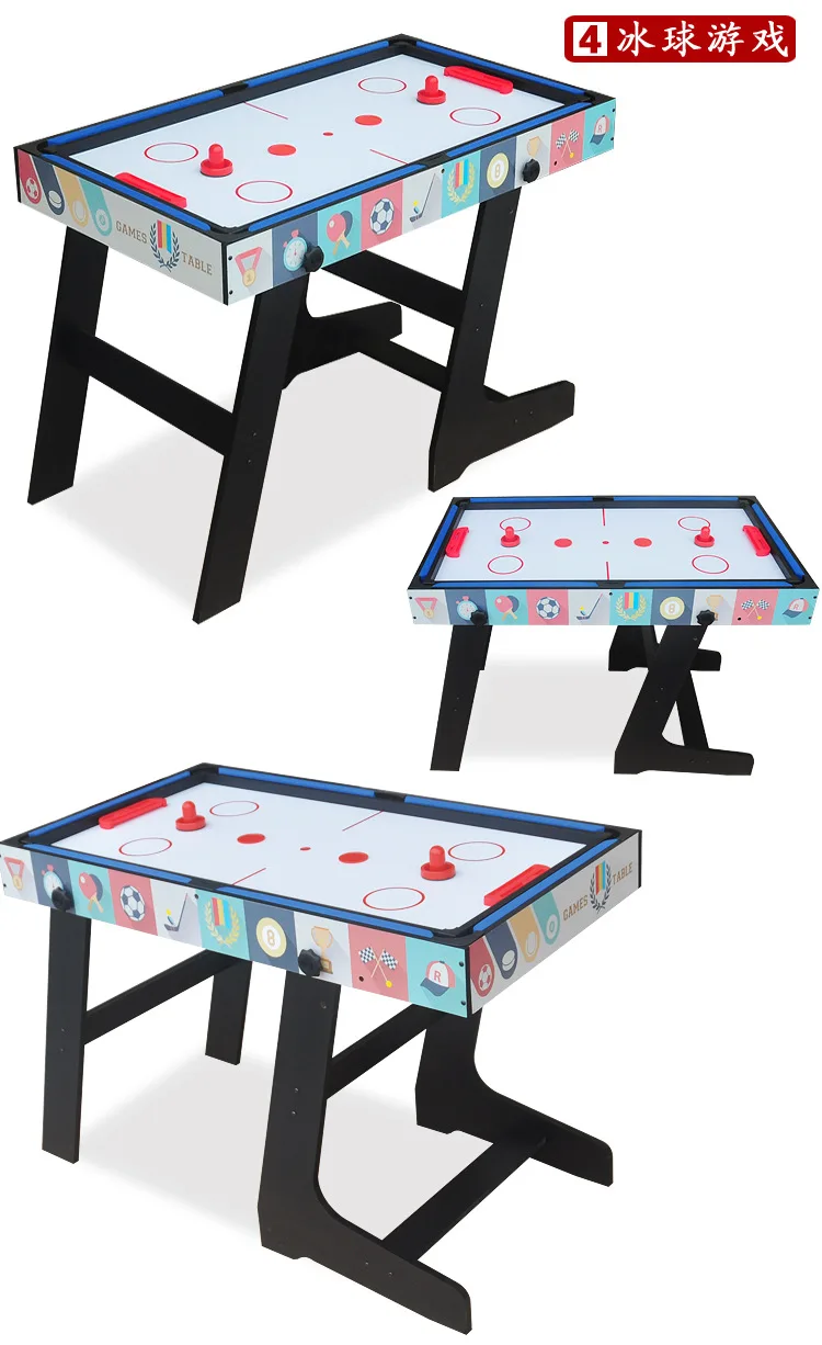 hot selling Home entertainment 4 in 1 table game set pool game with soccer table and air hockey  and PingPong game