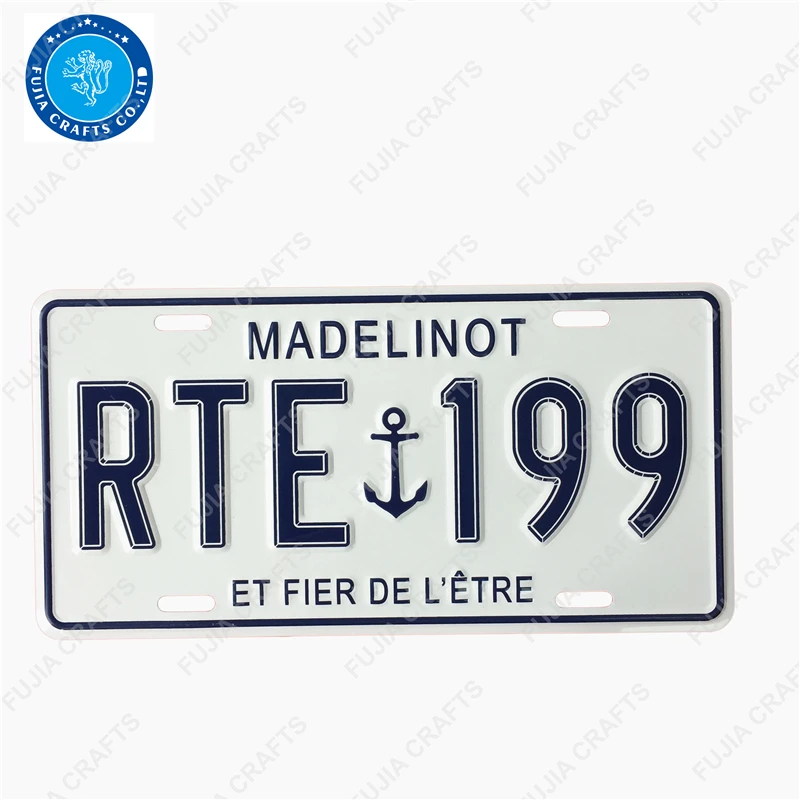 Factory Direct Sale London License Plate Customized Pattern Aluminum Vehicle Plate Metal Plate For Car Decoration