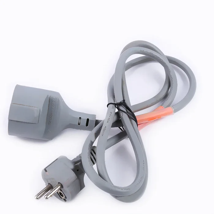 Newly arrived three-core elbow round plug power cord tail elbow product suffix socket power mating extension cord