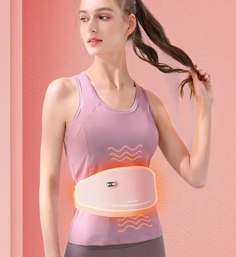 Electric Vibration Massage Graphene Heating Warm Palace Heated Belt Period Pain Relief Menstrual Cramps Portable Heating Pad