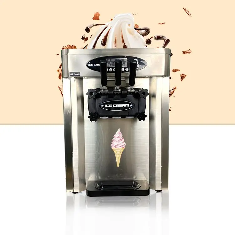 Commercial Ice Cream Machine Soft Serve Ice Cream Soft Mini Soft Ice Maker With Three Flavors