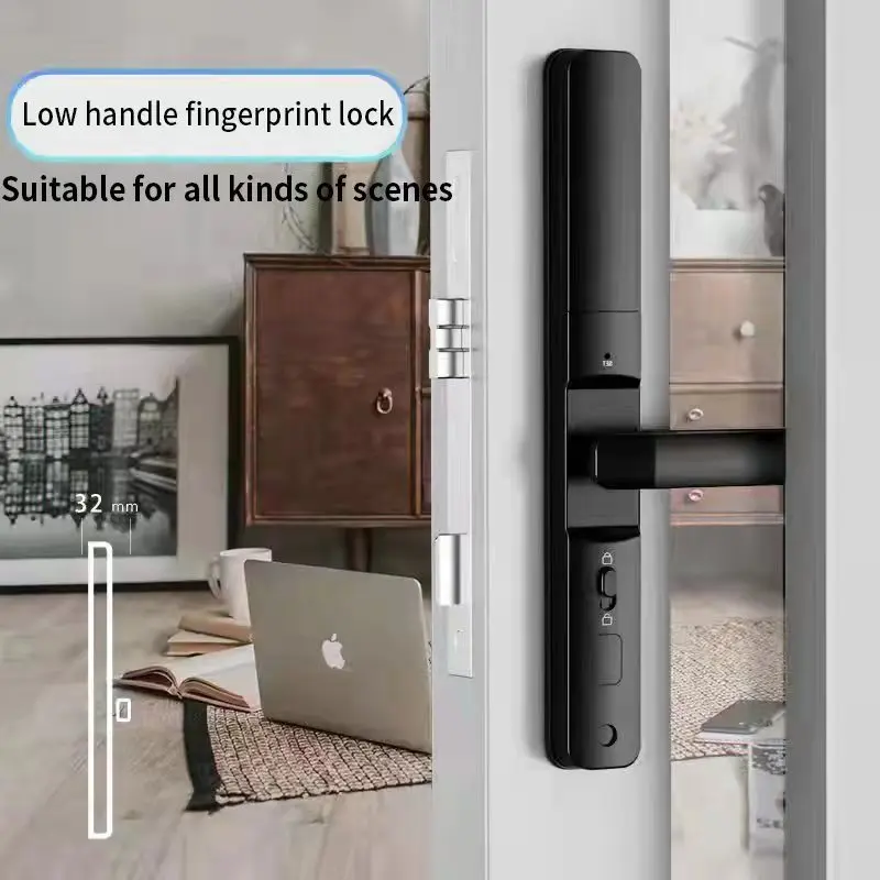 Smart  Lock Password Broken Bridge Aluminum Fingerprint Smart Bedroom Door Lock
