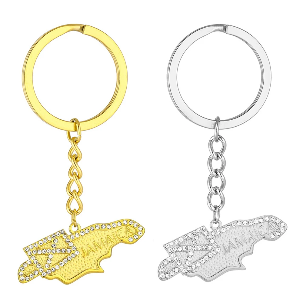 Металлический брелок с флагом Ямайки