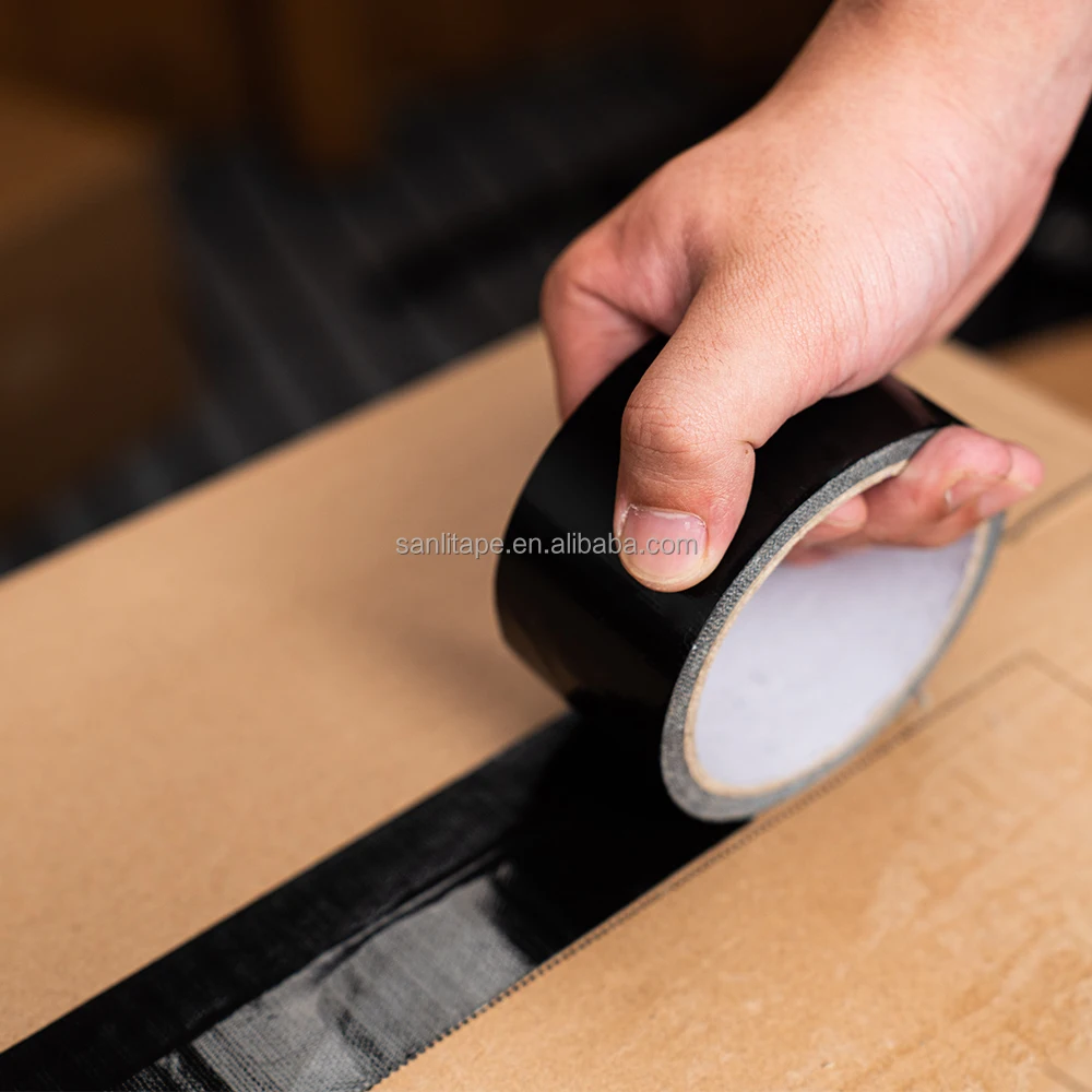 High Viscosity 150U Cloth Tape Black 35 Mesh Binding Carpet Tape 48mm x 50m Adhesive Tape